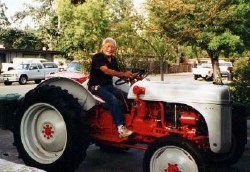 Jerry Kaneko with 1948 Ford 8N tractor