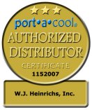 port-a-cool Authorized Distributor Certificate 1152007 W.J. Heinrichs, Inc.